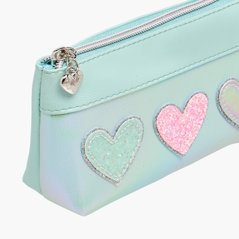 OMG Pouch - Hearts metallic-1 Cnmprt (Pvc) Blue \ 21.59X5.08X9.525 - Image 4